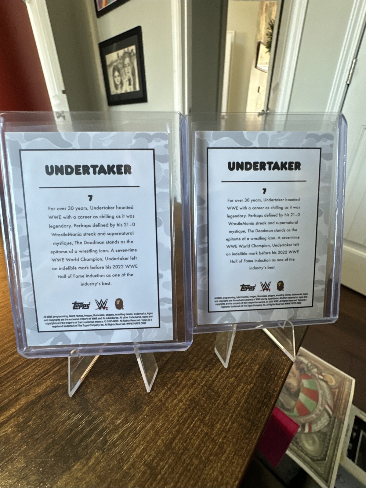 2018 Topps WWE Bape (2) Undertaker Silver Variation + Green WWF HOF The Dead Man thumbnail 6