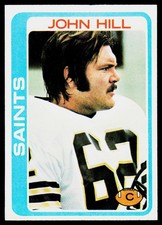 John Hill, 1978 Topps, #296, New Orleans Saints,