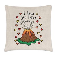 I Lava Du Viele Leinen Kissenbezug - Lustig Valentinstag Liebe Freundin