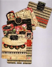 Graphic45 LOVE NOTES (9) TABBED MEMORYDEX/ROLODEX CARDS Double-Sided HANDMADE