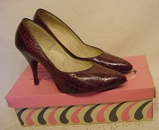 Vintage Stamped Alligator Brown Shoes Cammeyer High Heels 7 1/2