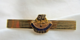 Vintage GW Great Westerner 10K Gold Filled GF Badge Tie Bar