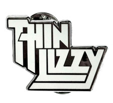 Official THIN LIZZY Logo Pewter Lapel Pin Badge NEW ON CARD