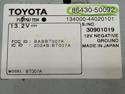 2007 - 2009 Lexus LS460 Navigation Radio Display Climate Control 86430-50092 - Picture 6 of 7