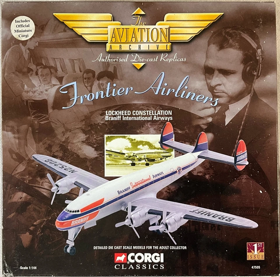 Corgi Aviation 47505 Lockheed Constellation Braniff Airways 1:144 Diecast Model - Изображение 2 из 4