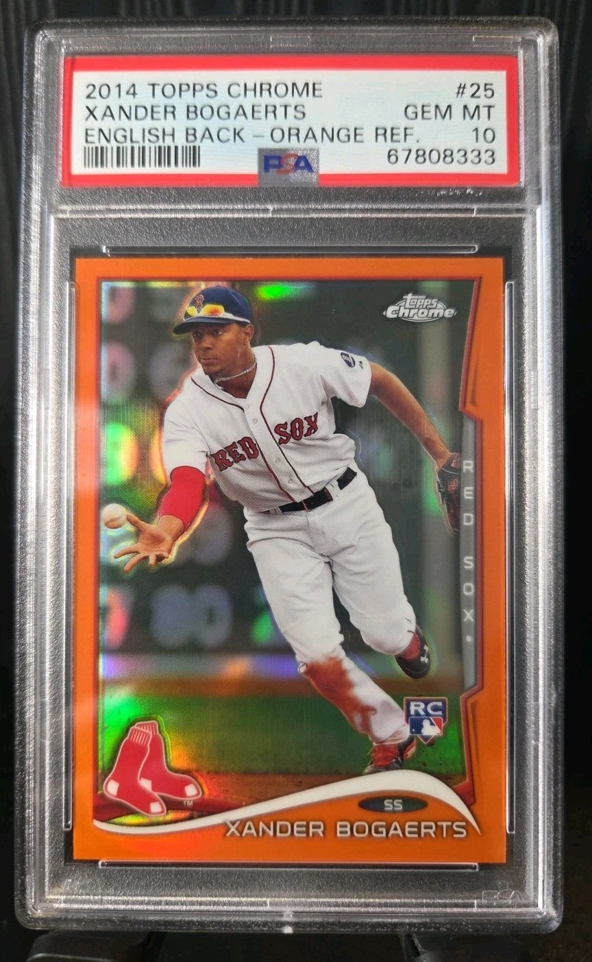 Xander Bogaerts 2014 Topps Chrome Rookie #25 Orange Refractor - PSA 10 GEM MINT