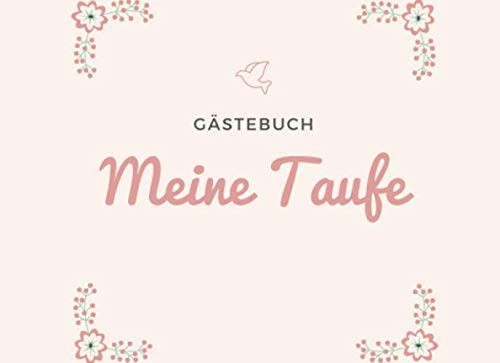 GäStebuch Zur Taufe Mit Rahmen Und Taufspruch | Geschenk FüR-image