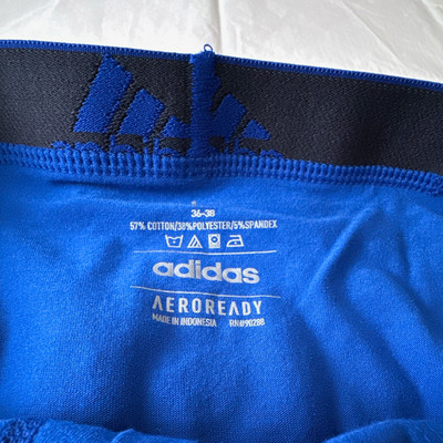 adidas AEROREADY Men's Boxer Briefs Solid Blue Gray Black 36-38
