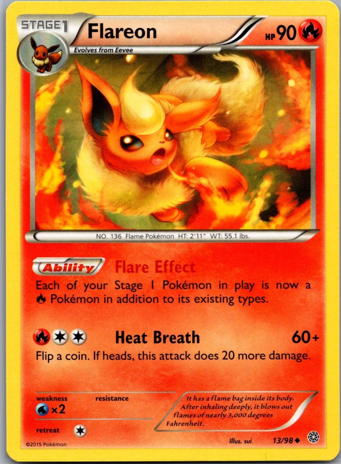Flareon Uncommon XY - Ancient Origins 13/98 LP