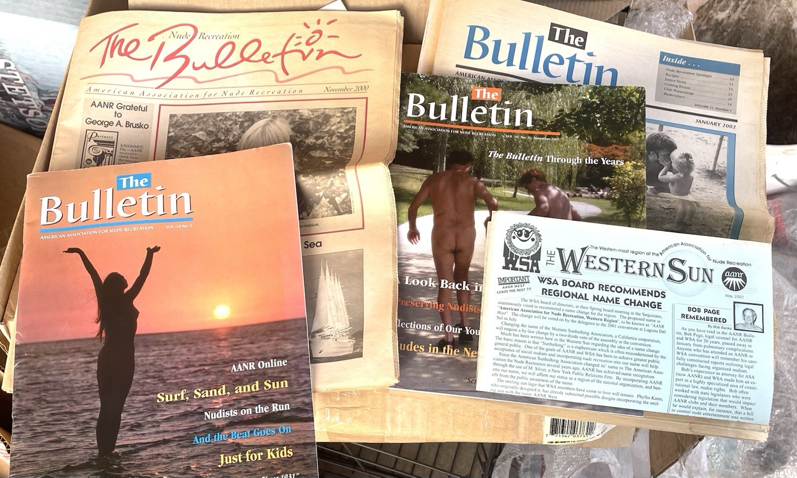 LOT- NUDIST NATURIST VINTAGE FULL NEWSPAPERS & MAGS AANR  NONE ON EBAY