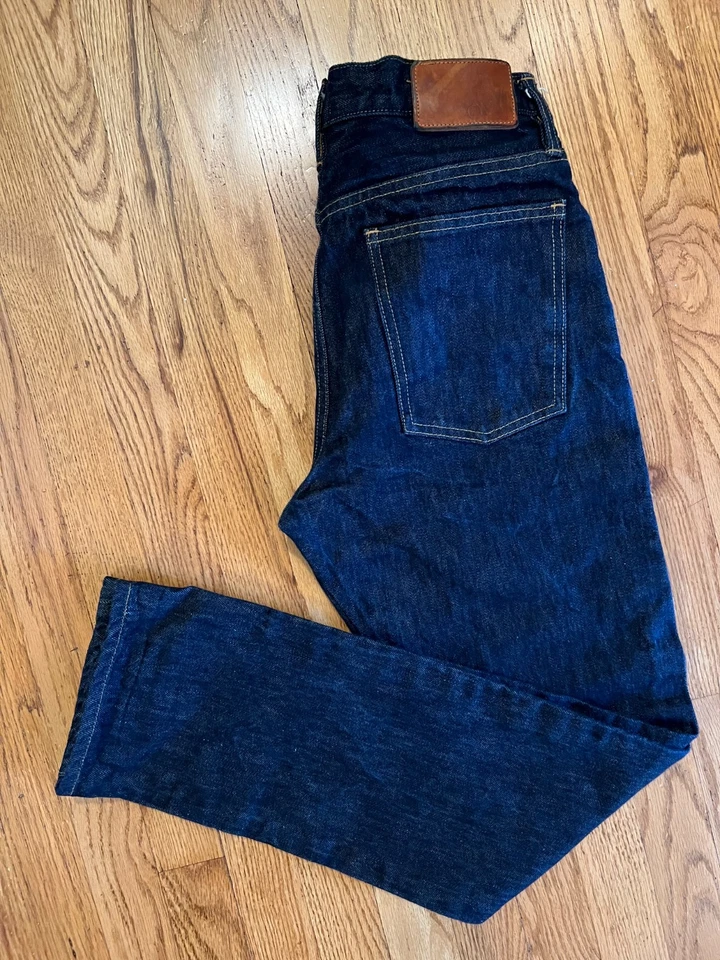 Taylor Stitch Slim Raw Button Fly Jeans Men’s Size 31 x 30 USA Made Dark Wash - Image 3 of 4