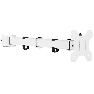 Fully Adjustable Single Monitor Arm Desk Mount Stand Fits 27 Inch White