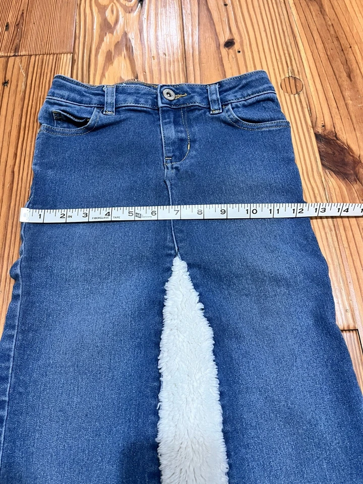 Falda vaquera larga modesta de piel de invierno para niñas talla 8 Faded Glory Foto 4 de 4