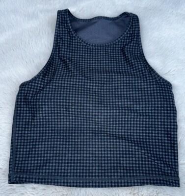 VUORI Women s Elevation Plyo Tank Dark Gray Checked Size Small/Medium?