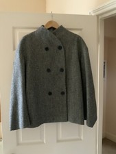 Arket Women Shawl-collar Wool Jacket, Grey, Size 42 (14 Uk), Bnwot
