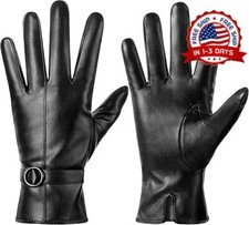 Guantes De Cuero Para Mujer Para El Frio Invierno Elegantes Calientes Comodos