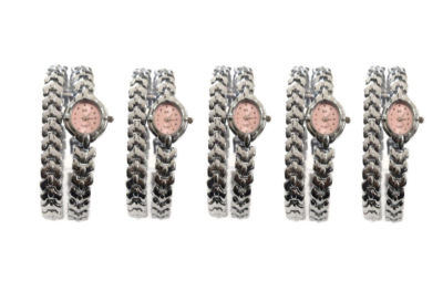 LOT OF 5 LADIES FASHION WATCH WITH BRACELET COMBO/ PINK DIAL  display picture 1