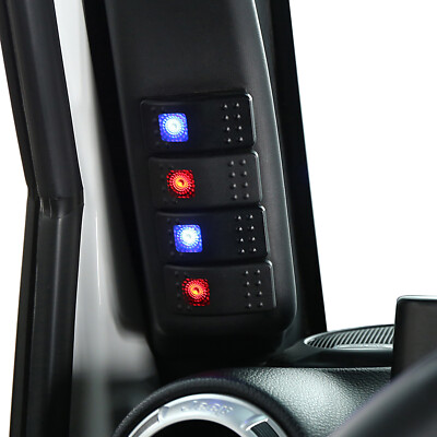 Driver Side A-Pillar Control 4-Switch Pod Panel For 2011-2018 Jeep Wrangler JK