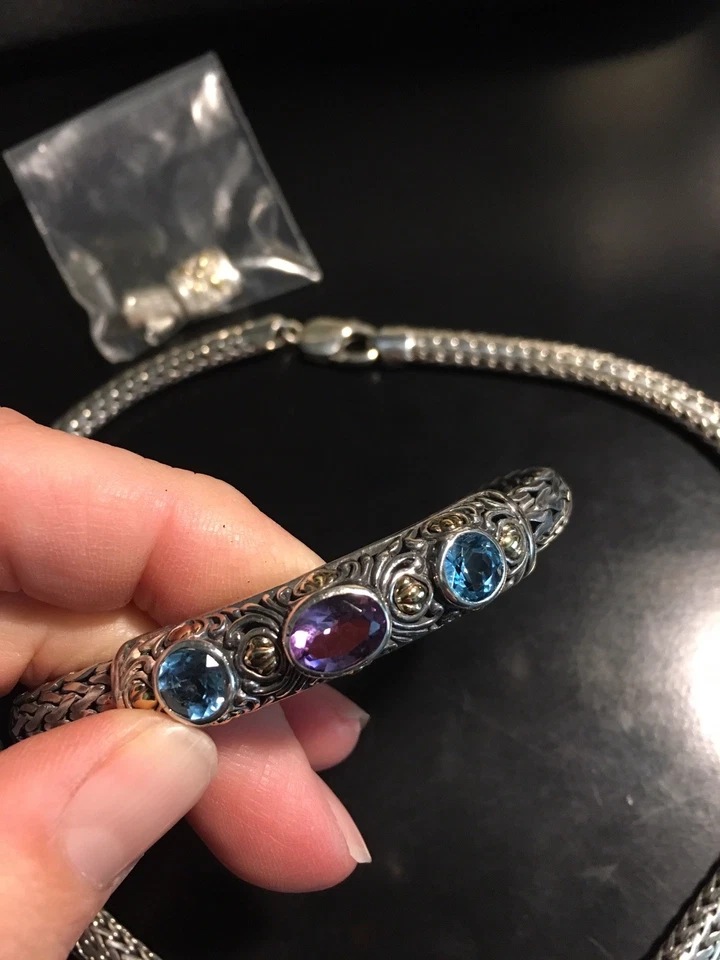 Juego BJC Samuel Benham de ley, oro y piedra natural Foto 3 de 4