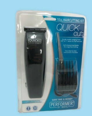 Wahl 9314-600 Clipper Haircutting Kit 10 Piece 5 Guides Scissors w/ Instructions