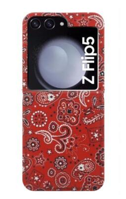 S3354 Red Classic Bandana Case For Samsung Galaxy Z Flip 5 | eBay