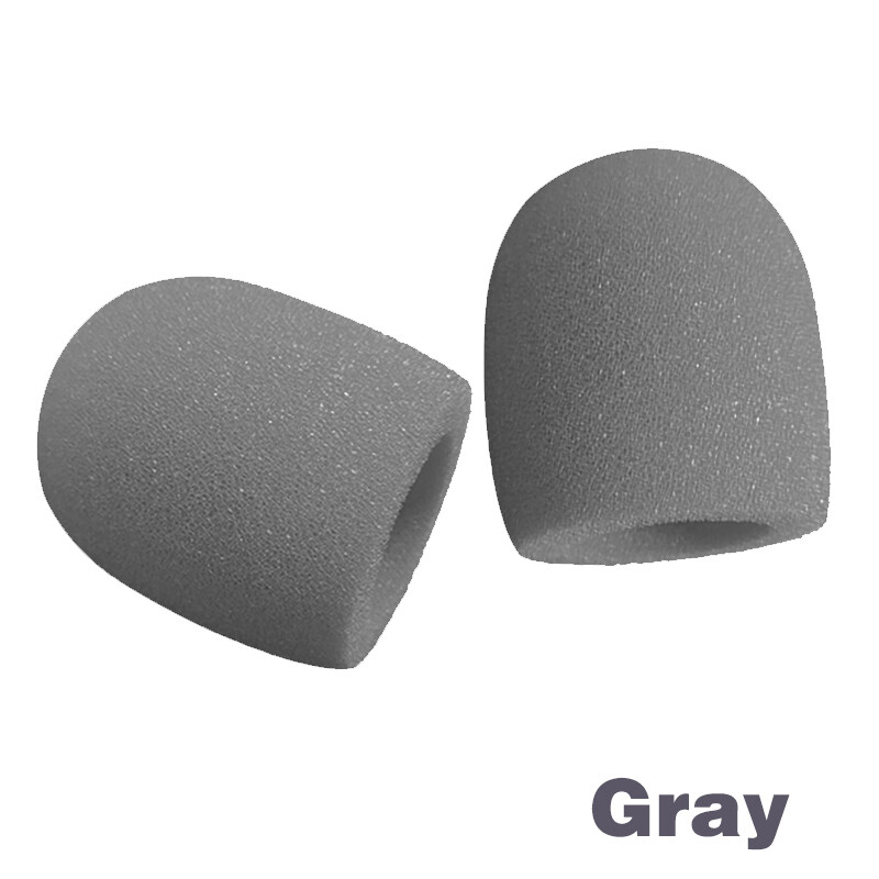 10 Pcs of Gray Microphone Covers With Sponge Covers And Thickened Microphones