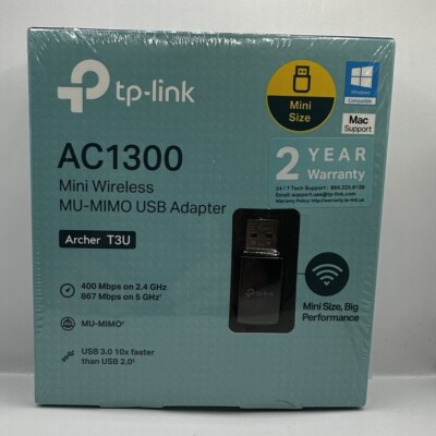TP-LINK AC1300 Mini Wireless MU-MIMO USB 3.0 Adapter 4G 5G Dual Band NEW SEALED