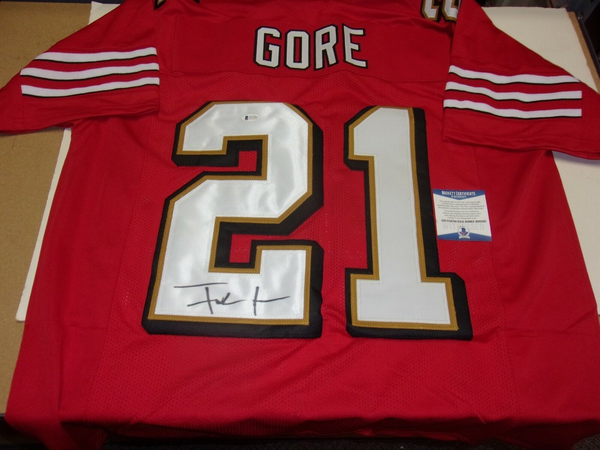 FRANK GORE SANFRANCISCO 49ERS,MIAMI HURRICANES JSA/COA SIGNED