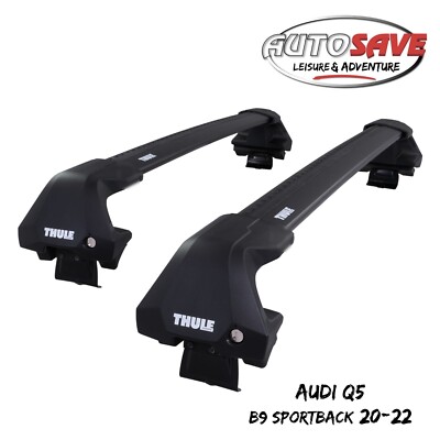 THULE - WingBar Edge Black Alu. Roof Bars Set for AUDI Q5 Sportback B9 (2021-25)
