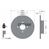 Textar 2X Bremsscheibe Vorne Ø247 Mm FüR Opel Agila (A) 1.2 16V 1.0 12V H00