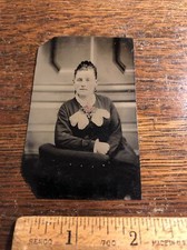 Antique Tintype Victorian Women Civil War Era Photo Photograph