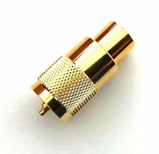 5 Pack Gold Plated PL-259 UHF Male Solder RF Coax Connector for RG-8, 213 Marine