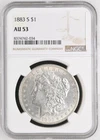 1883-S $1 Morgan Silver Dollar NGC AU53