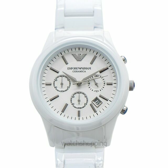 armani white ceramic watch mens