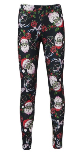 Mexican Sugar Skull Santa Reindeer Rose 