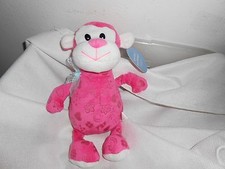 K  K PLUSH PINK NWT MONKEY 11" WHITE LOVEY SOFT PLUSH