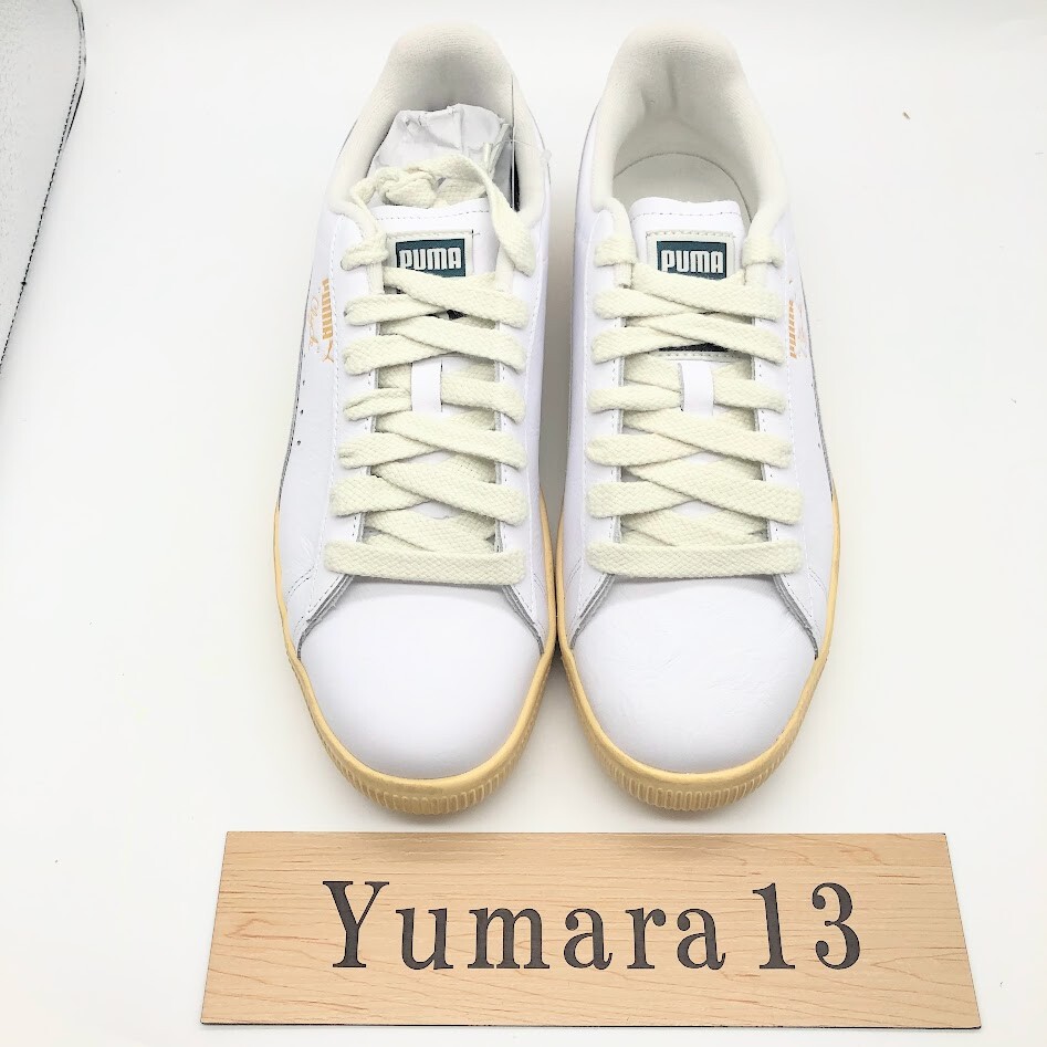 ★PUMA★ Clyde Vintage Puma Whitelight Strawworm White 39468 Puma Clyde Vintage Puma White Light Straw Warm White 394687