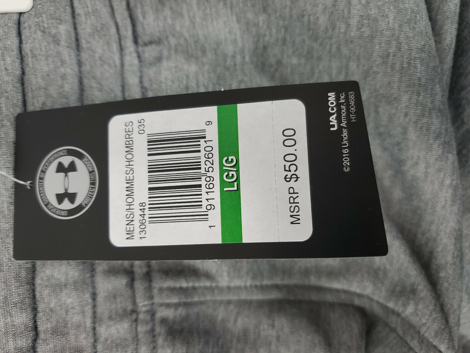 lg g size under armour