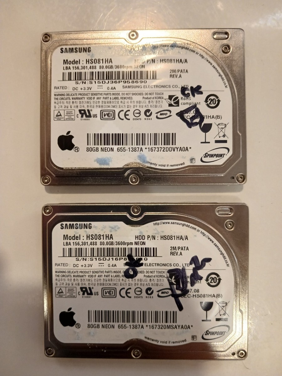 SAMSUNG HS081HA OR TOSHIBA MK8022GAA 80GB FOR IPOD CLASSIC 6TH