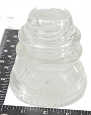 Glass Utility Insulator Hemingray 42- Clear - Made in USA - VINTAGE