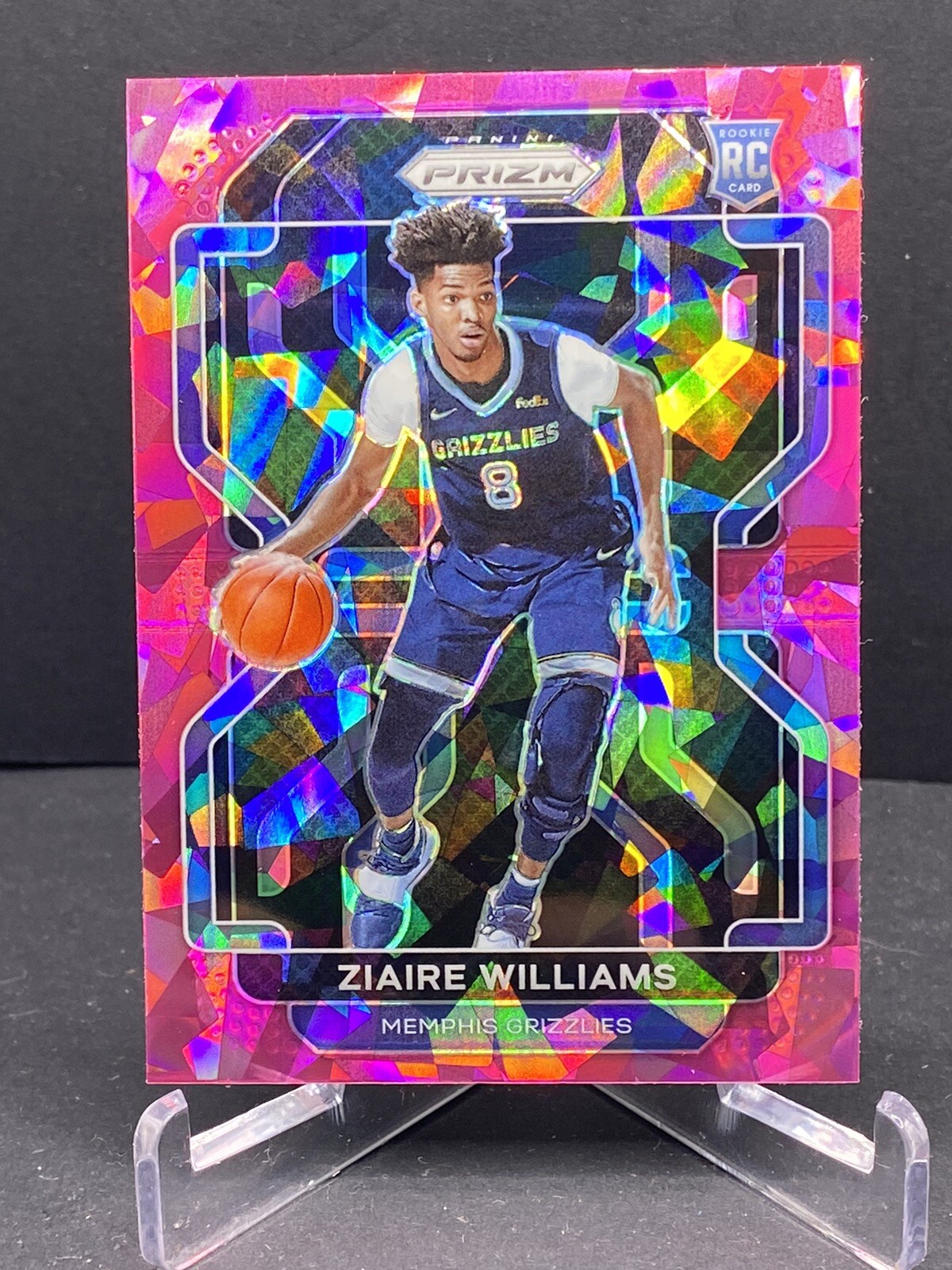 2021-22 Panini Prizm Pink Ice Prizm Ziaire Williams #313 Rookie RC