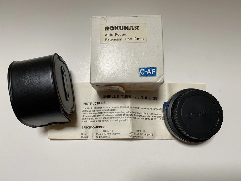 Rokunar Auto Focus Extension Tube 12mm C-AF. Made in Japan. With case and box - Image 4 of 4