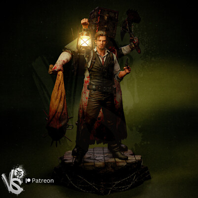 The Evil Within Diorama, Unpainted 3D Printed Scene, Survival Horror Game