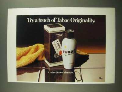 1979 Tabac After Shave Lotion Ad - Try a Touch of Tabac Originality