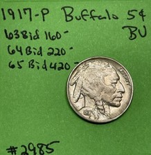 1917 Buffalo 🦬 Indian Head Nickel 5c BU Brilliant Uncirculated
