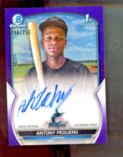 2023 Bowman Chrome Prospect Purple Refractor /250 Antony Peguero #CPA-AP Auto