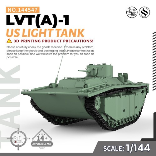 SSMODEL SS144547 1/144 Model Kit US LVT(A)-1 Alligator Amphibious Tank