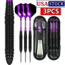 3PCS Professional Competition Darts Flights Toy Tungsten Steel Needles Set w/Box
