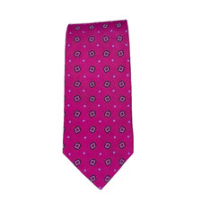 Brooks Brothers Makers and Merchants Neck Tie Silk Fuchsia Geometric Mens