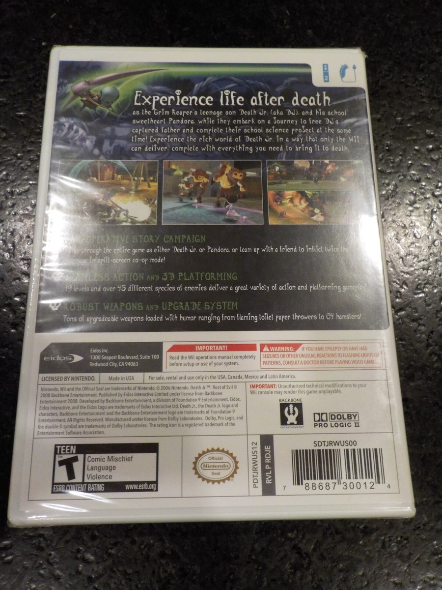 Death Jr.: Root of Evil (Nintendo Wii) BRAND NEW FACTORY